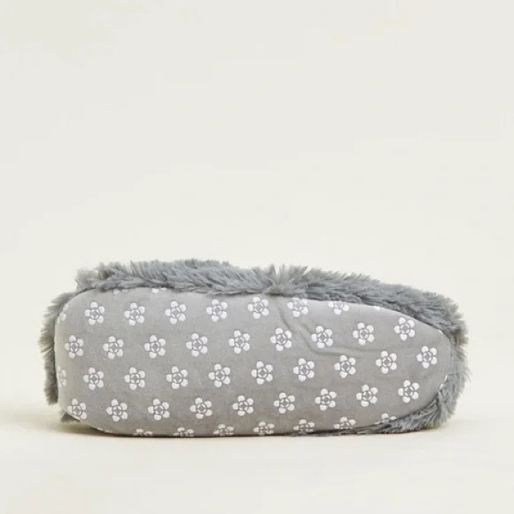 Grey “Warmies” brand slippers, heatable, weighted & fuzzy -size 8-10 NWOT - Picture 5 of 12